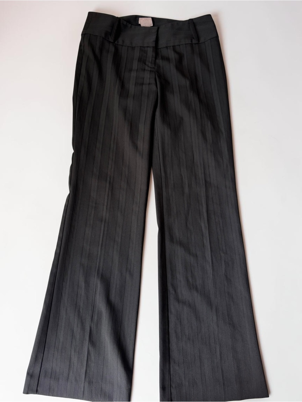 Y2K Pinstripe Low Rise Flare Trousers Star City Office Siren Vintage S